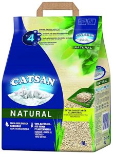 Litière végétale naturelle pour chat 100% compostable CATSAN 8 L