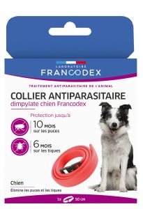 Collier antiparasitaire longue durée au Dimpylate pour chien FRANCODEX