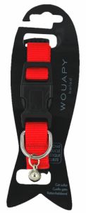 Collier BASIC LINE pour chat Rouge WOUAPY 15 mm