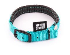 Collier confort turquoise pour chien MARTIN SELLIER