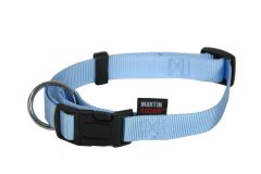Collier nylon réglable bleu pastel pour chien MARTIN SELLIER