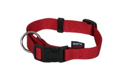 Collier nylon réglable rouge pour chien MARTIN SELLIER