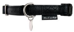 Collier réglable leather noir pour chien ZOLUX
