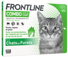 Pipettes spot-on anti puces et tiques pour chat FRONTLINE COMBO 