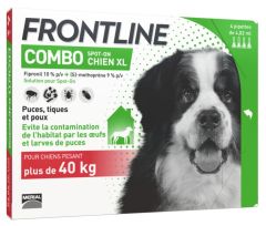 Pipettes antiparasitaire chien XL de 40 à 60 kg FRONTLINE COMBO