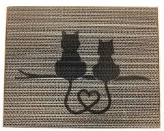 Griffoir en carton GRIFZONE pour chat motif Love PET DESIGN