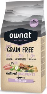 OWNAT Croquettes chat Just Grain Free pour chat Stérilisé