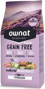 OWNAT Croquettes chat Prime Grain Free Sterilized 