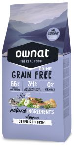 OWNAT Croquettes chat Prime Grain Free Sterilized Fish