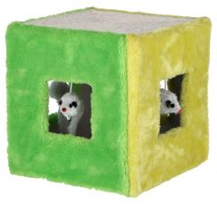Jouet pour chat Cube avec souris en peluche KERBL