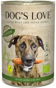 DOG'S LOVE Pâtée BIO Greens fruits et légumes pour chien 400 g