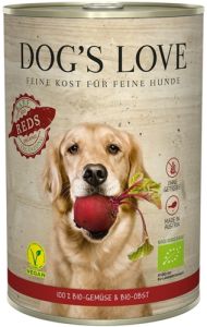 DOG'S LOVE Pâtée BIO Reds fruits et legumes pour chien 400 g