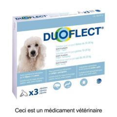 Pipettes antiparasitaires pour chien de 10 à 20 kg DUOFLECT