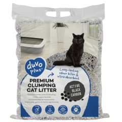 Litière pour chat premium active black carbon DUVOPLUS 12 kg