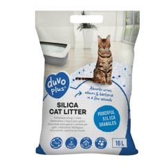 Litière pour chats Premium Silica grand format DUVOPLUS 16 L