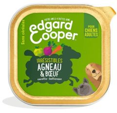 EDGARD & COOPER Pâtée pour chien agneau et boeuf sans céréales