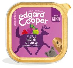 EDGARD & COOPER Pâtée pour chien gibier et canard sans céréales