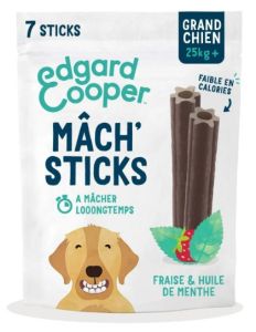 EDGARD & COOPER MACH'STICKS sticks dentaires fraise et menthe pour grand chien