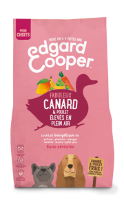 EDGARD COOPER Croquettes chiots sans céréales canard et poulet élevé en plein air  de 2 à 12 mois