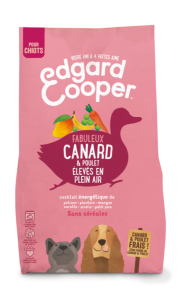 EDGARD COOPER Croquettes chiots sans céréales canard et poulet élevé en plein air 