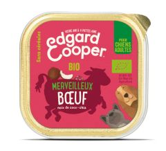EDGARD COOPER Pâtée en barquette sans céréales au boeuf bio pour chiens 100 g