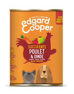 EDGARD COOPER Pâtée en boîte sans céréales poulet et dinde pour chiens