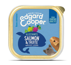 EDGARD COOPER Pâtée en barquette sans céréales saumon et truite pour chiens 150 g