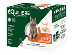 ÉQUILIBRE & INSTINCT Effilés poulet pour chat