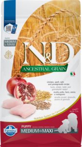 Farmina N&D Croquettes Ancestral poulet et grenade pour chiot medium maxi