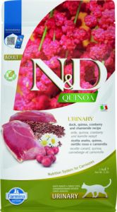 Farmina N&D Croquettes quinoa urinary canard et canneberge pour chat 1,5 kg