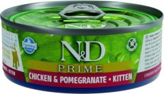 Farmina N&D Pâtée pour chat prime poulet et grenade chaton 70 g