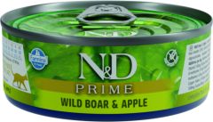 Farmina N&D Pâtée sans céréales prime au sanglier et pomme pour chat 70 g