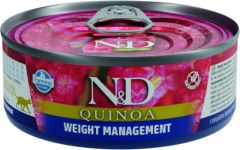 Farmina N&D Pâtée pour chat quinoa weight management 80 g