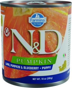 Farmina N&D Pâtée sans céréales agneau potiron et myrtille pour chiot 285 g