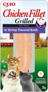 INABA Filet de Poulet grillé et bouillon crevette pour chat