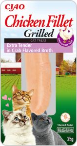 INABA Filet de Poulet grillé extra tendre et bouillon crabe pour chat