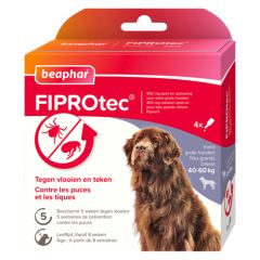 FIPROTEC Solution spot-on pour chien 40 à 60 kg contre puces et tiques BEAPHAR 4 x 4,02 ml