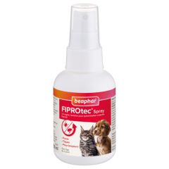 FIPROTEC Spray Pulvérisation cutanée pour chien et chat contre puces et tiques BEAPHAR 100 ml