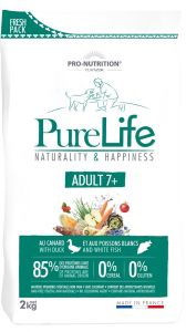 PRO NUTRITION Croquettes chien Flatazor 7+ Pure Life