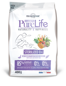 PRO-NUTRITION  Croquettes Chat Flatazor PURE LIFE Sterilized +8