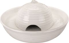 Fontaine à boire Vital Flow Mini en céramique blanc pour chien TRIXIE 0,8 L - ø 24 × 10 cm