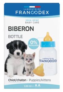 FRANCODEX Biberon 120 ml pour chiot et chaton