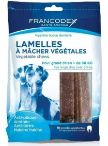 FRANCODEX Lamelles dentaires à mâcher pour grand chien 