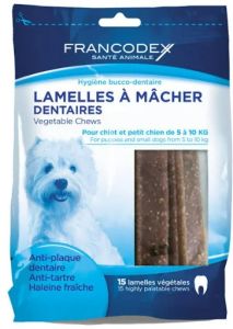 FRANCODEX Lamelles dentaires à mâcher pour chiot et petit chien 