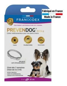 FRANCODEX Collier antiparasitaire PREVENDOG pour chiot ou petit chien