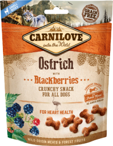 CARNILOVE FRESH Friandises Crunchy Snack Autruche et Mûres pour chien