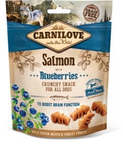 CARNILOVE FRESH Friandises Crunchy Snack Saumon et Myrtilles pour chien 200 g