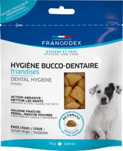 Friandises hygiene bucco-dentaire pour chiot et petit chien FRANCODEX 75 g
