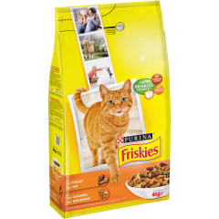 FRISKIES Croquettes chat adulte au poulet et légumes 4 kg