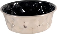 Gamelle inox Diamonds anti-déparante noire  ZOLUX 2,6 l 